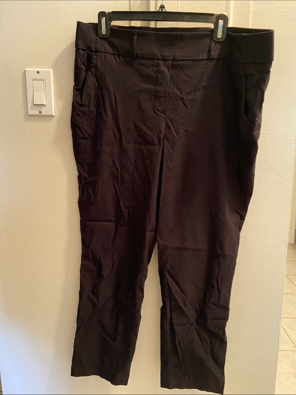 Simply Vera Vera Wang Black Cropped Dress Pants